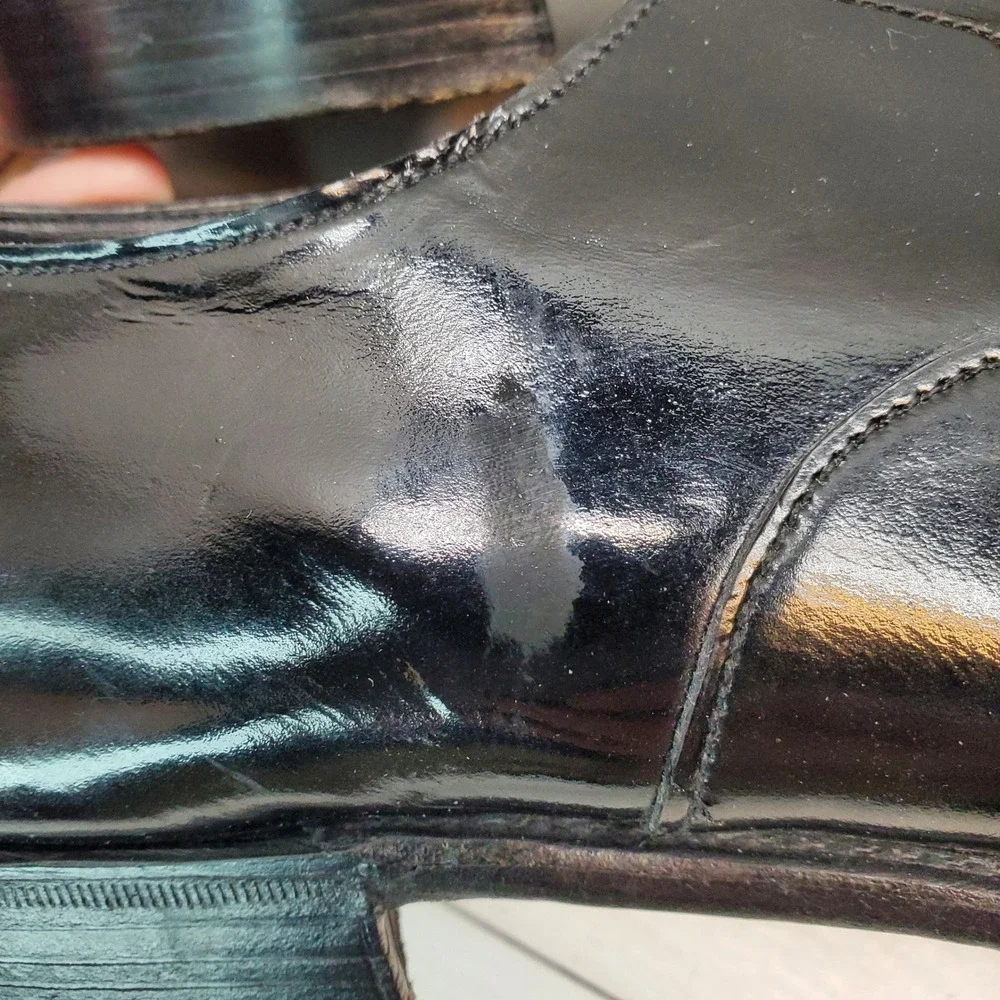 Brooks Brothers Brooks English‎ Mens Black Patent Leather Oxford Shoes 8 41 C